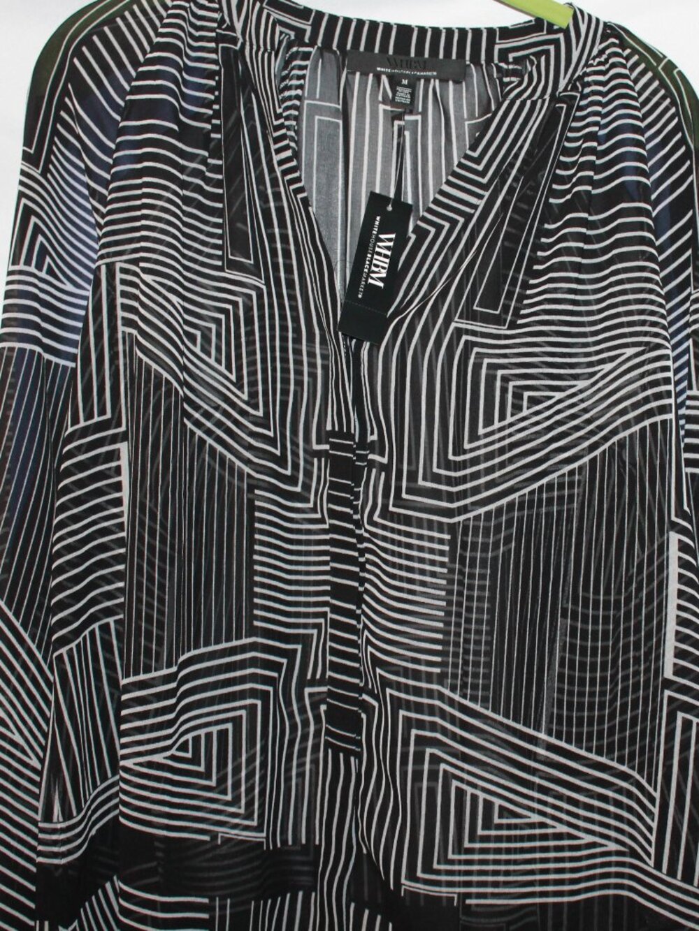 White House Black Market Raglan Sleeve Georgette Blouse